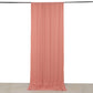 Dusty rose 4-way stretch spandex event curtain drapes, wrinkle-free backdrop.
