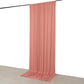 Dusty rose 4-way stretch spandex event curtain drape, wrinkle-free backdrop.