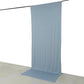 Light blue spandex backdrop curtain for events and photo booths.