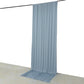 Dusty blue wrinkle-free backdrop curtain drape with rod pockets, 5ft x 12ft.