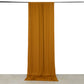 Mustard 4-way stretch spandex event curtain drape, wrinkle-free backdrop.