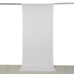 White 4-way stretch spandex event curtain drape backdrop panel.