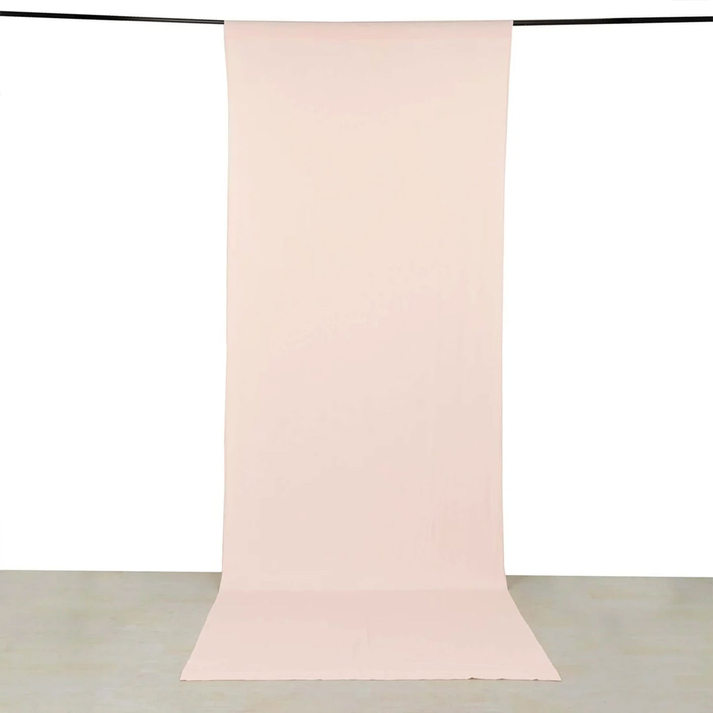 Blush 4-Way Stretch Spandex Event Curtain Drapes, Wrinkle Free Backdrop Event Panel with Rod Pockets