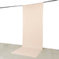 Blush 4-way stretch spandex curtain drape backdrop on a rod.