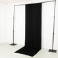 Black 4-way stretch spandex event curtain drapes backdrop panel.