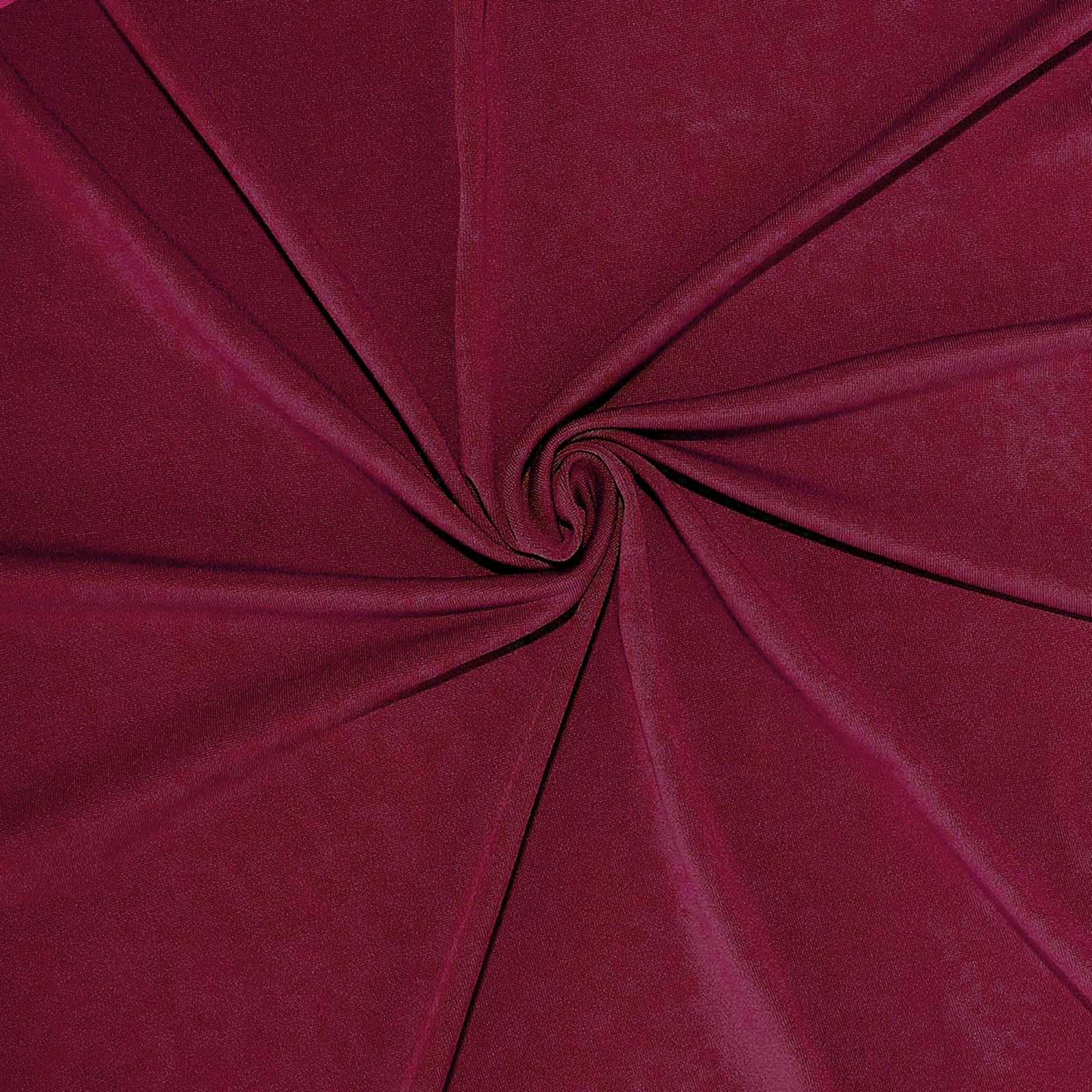 Burgundy 4-way stretch spandex event curtain drapes, wrinkle-free backdrop panel.