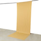 Champagne 4-way stretch spandex event curtain drapes, wrinkle-free backdrop.
