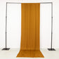 Gold 4-way stretch spandex event curtain drapes backdrop panel.