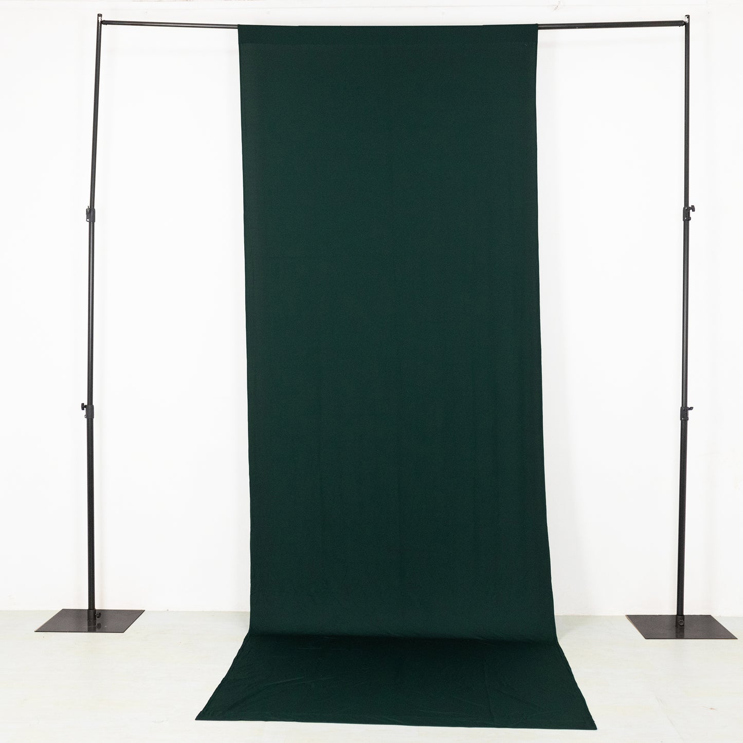 Hunter emerald green 4-way stretch spandex event curtain drape.