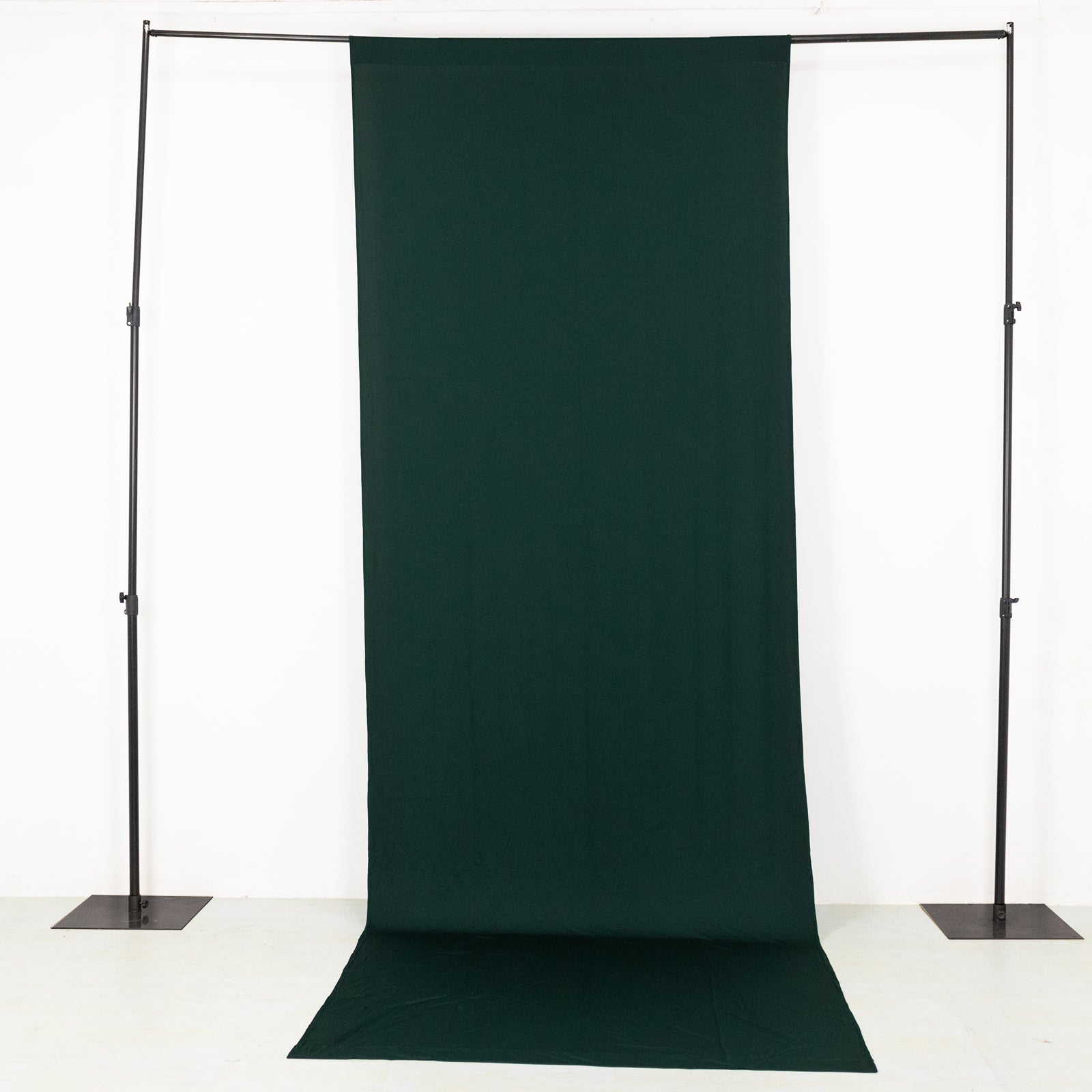 Hunter emerald green 4-way stretch spandex event curtain drape.
