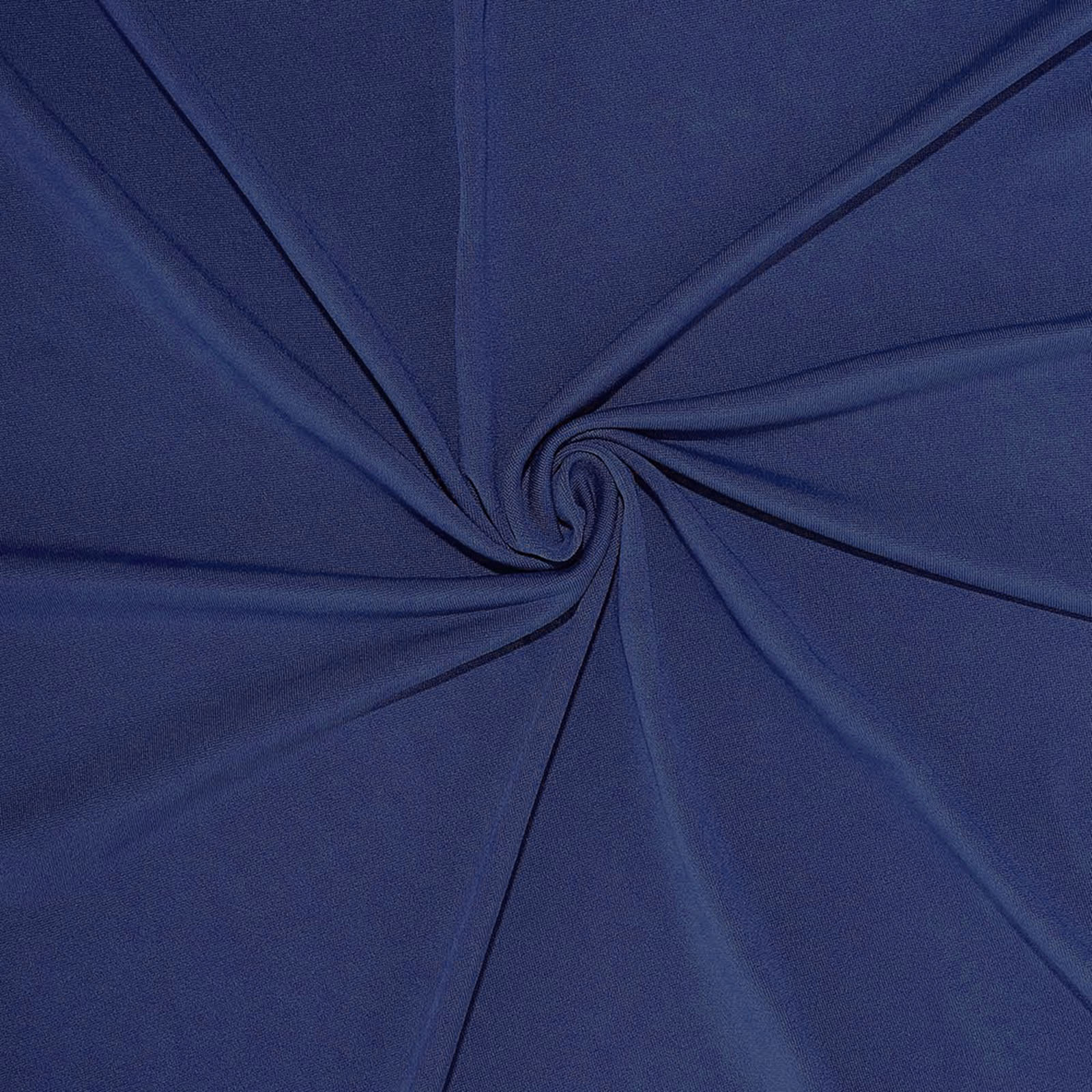 Navy blue 4-way stretch spandex event curtain drapes backdrop panel.