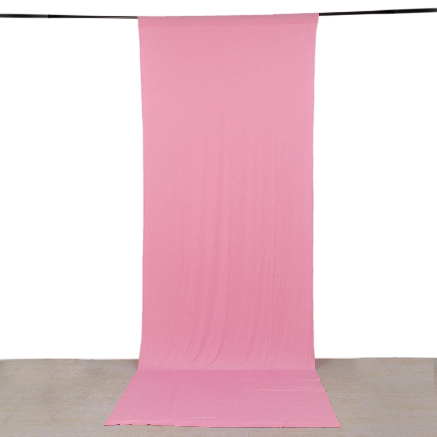 Pink 4-way stretch spandex curtain drape backdrop, wrinkle-free, 5ftx14ft.