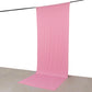 Pink 4-way stretch spandex event curtain drapes hanging backdrop.