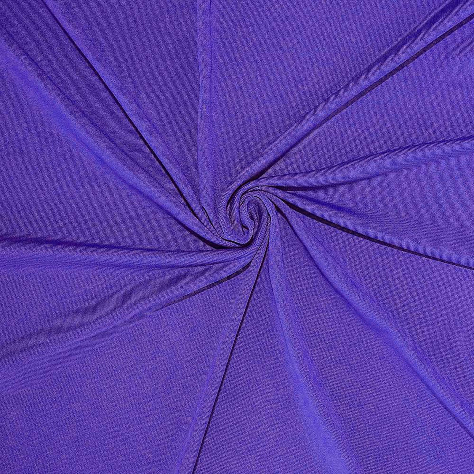Purple 4-Way Stretch Spandex Event Curtain Drapes, 5ftx14ft