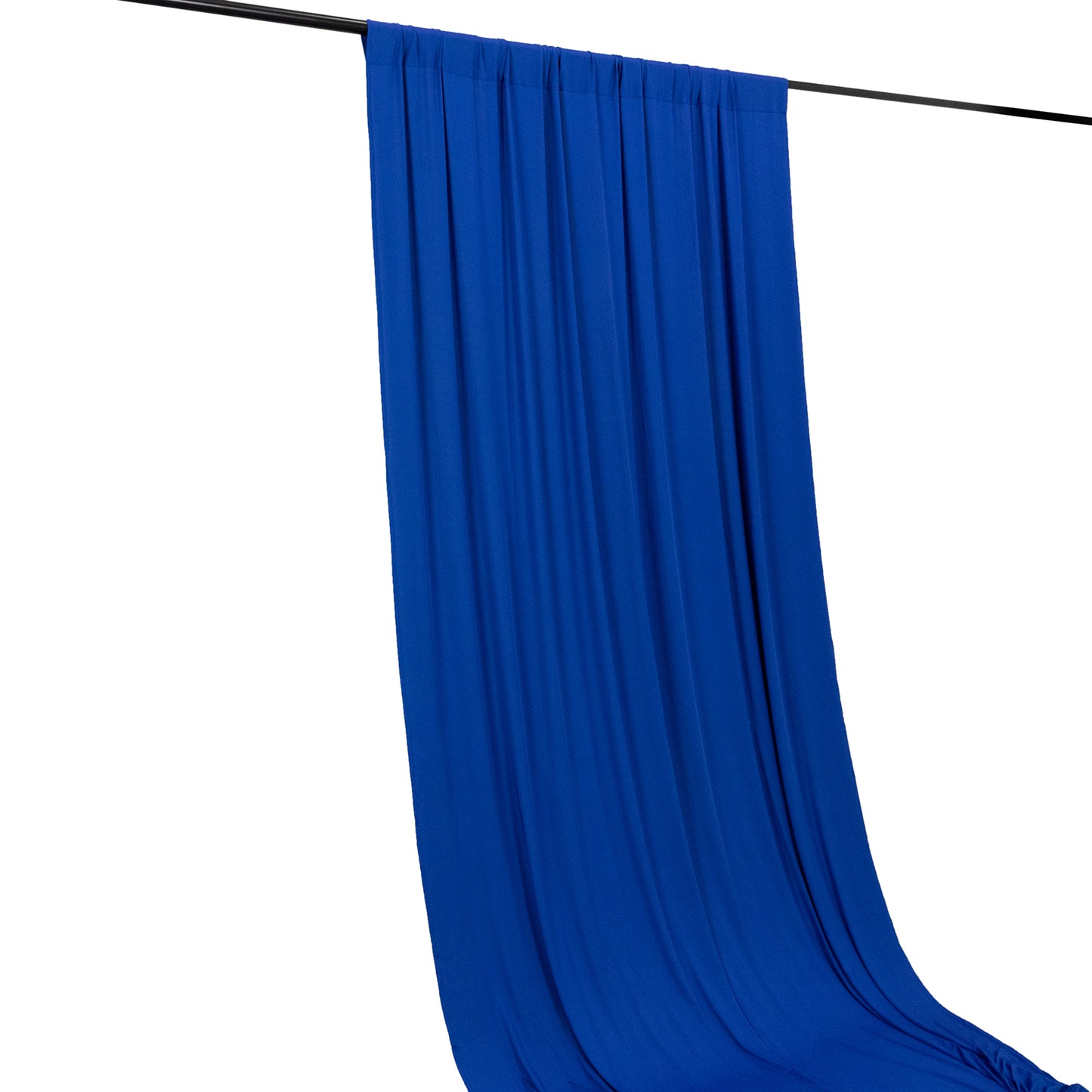 Royal Blue 4-Way Stretch Spandex Event Curtain Drapes with Rod Pockets