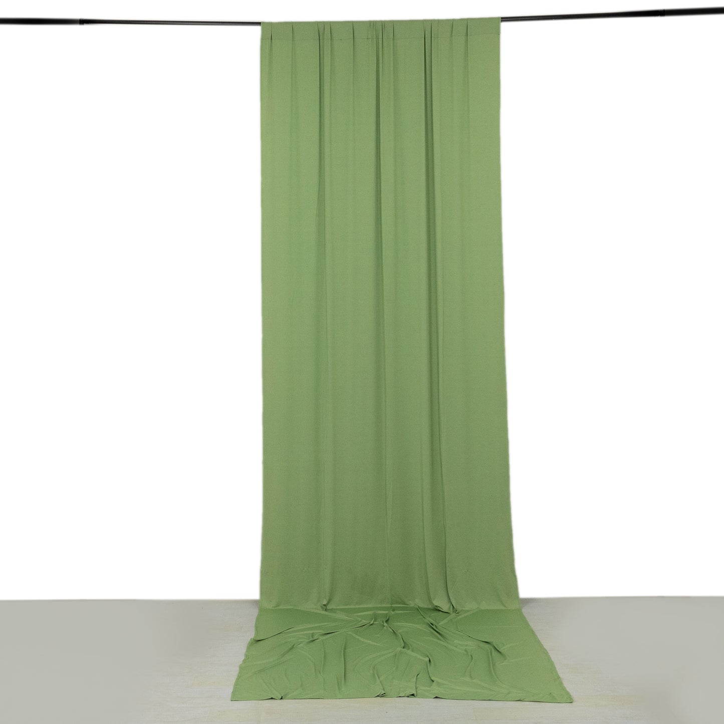 Sage Green 4-Way Stretch Spandex Event Curtain Drapes, Wrinkle Free Backdrop