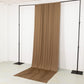 Taupe 4-way stretch spandex event curtain drapes, wrinkle-free backdrop panel.