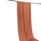 Terracotta 4-way stretch spandex event curtain drape, wrinkle-free backdrop.
