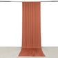 Terracotta 4-way stretch spandex event curtain drapes, wrinkle-free backdrop.