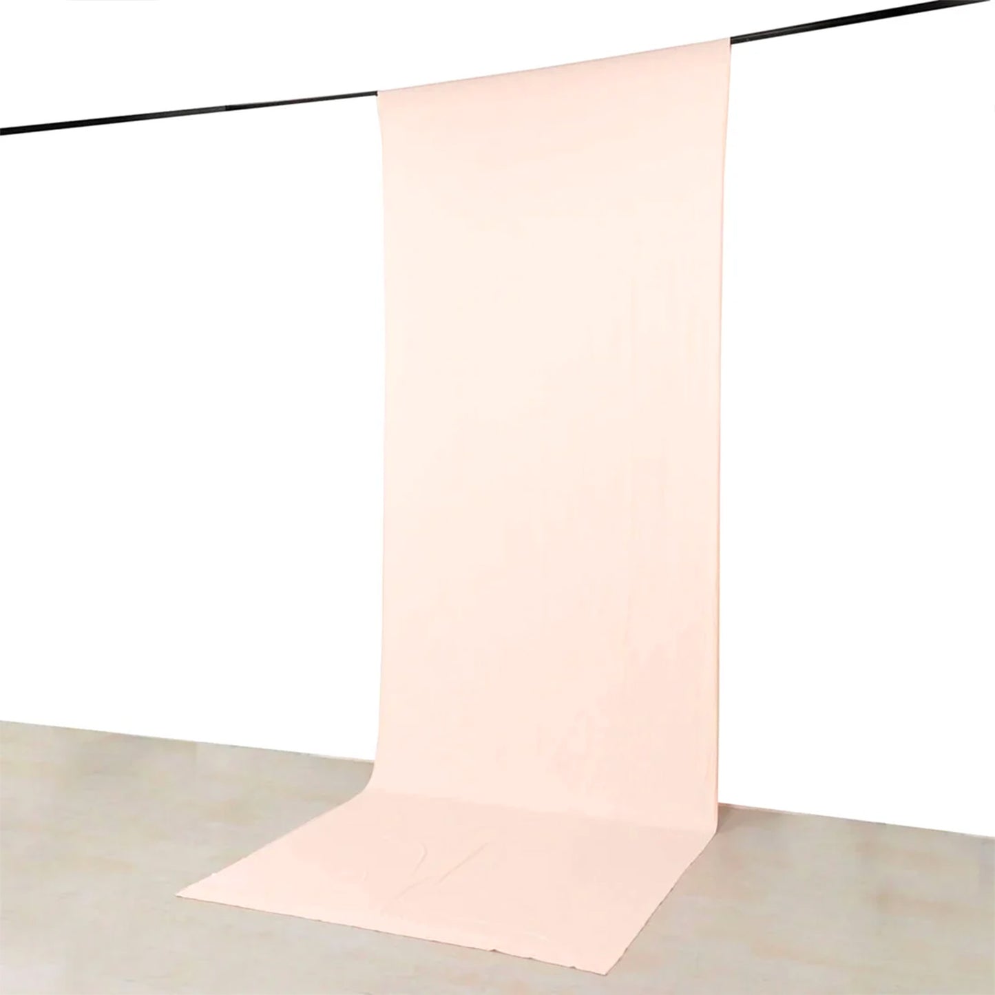 Blush 4-Way Stretch Spandex Event Curtain Drapes, Wrinkle Free Backdrop Event Panel with Rod Pockets