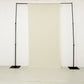Ivory 4-way stretch spandex event curtain drapes on a backdrop stand.