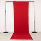 Red 4-way stretch spandex event curtain drapes backdrop panel.