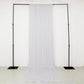 White 4-way stretch spandex event curtain drape on a backdrop stand.