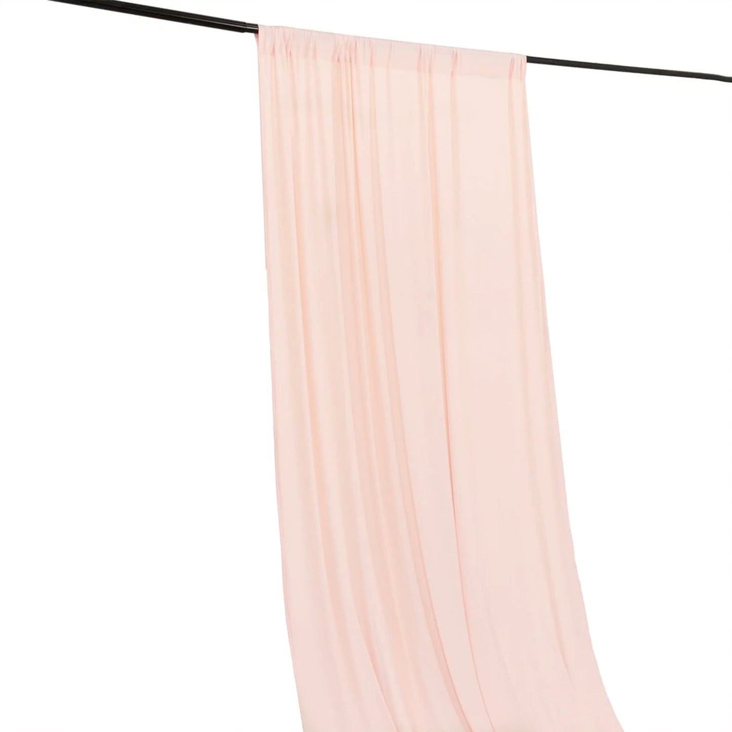 Blush 4-Way Stretch Spandex Event Curtain Drapes, Wrinkle Free Backdrop Event Panel with Rod Pockets