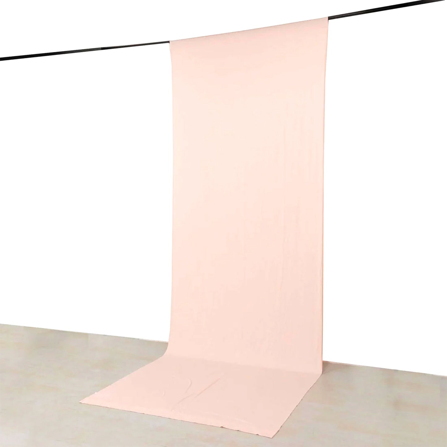 Blush 4-Way Stretch Spandex Event Curtain Drapes, Wrinkle Free Backdrop Event Panel with Rod Pockets