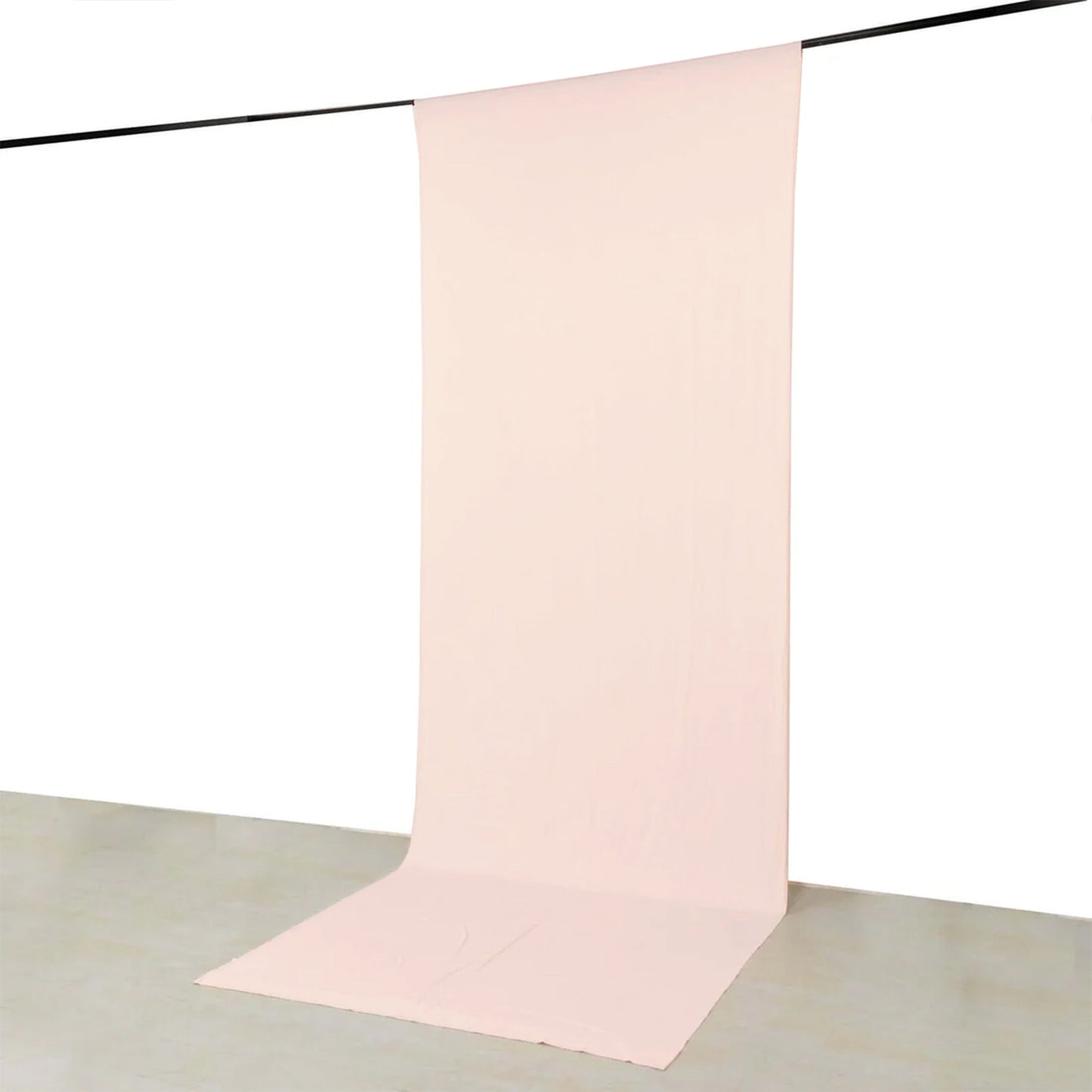 Blush 4-Way Stretch Spandex Event Curtain Drapes, Wrinkle Free Backdrop Event Panel with Rod Pockets