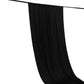 Black 4-way stretch spandex event curtain drapes, wrinkle-free backdrop.