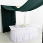 Emerald green 4-way stretch spandex event curtain drapes backdrop.