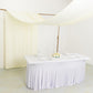 Ivory 4-way stretch spandex event curtain drapes backdrop panel.