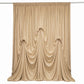 Beige Spandex Pre-Sewn Dramatic Drape Backdrop Curtain – 13ft × 20ft 4-Way Stretch Wrinkle-Free 180G