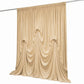 Beige Spandex Pre-Sewn Dramatic Drape Backdrop Curtain – 13ft × 20ft 4-Way Stretch Wrinkle-Free 180G