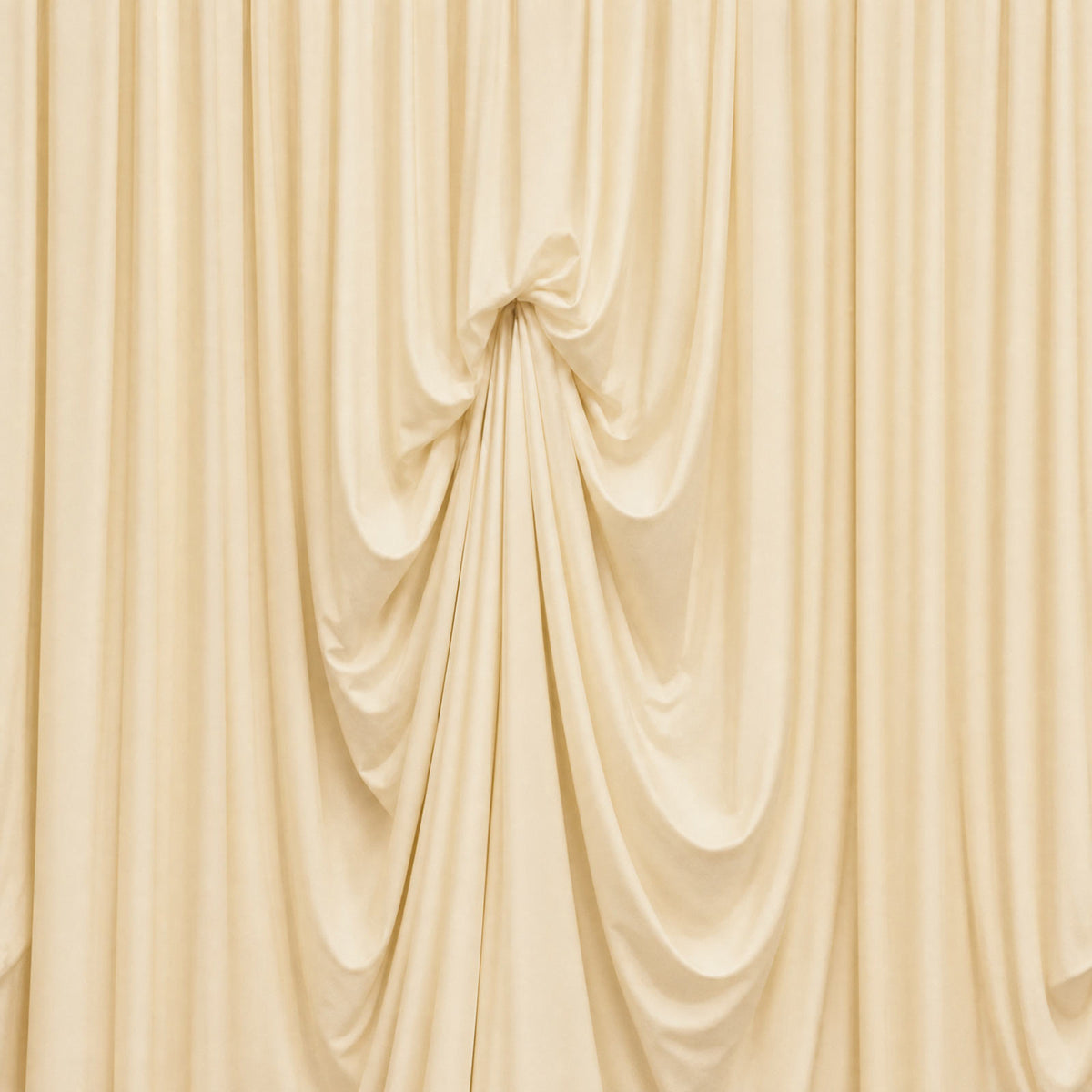 Beige Spandex Pre-Sewn Dramatic Drape Backdrop Curtain – 13ft × 20ft 4-Way Stretch Wrinkle-Free 180G