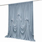Dusty Blue Spandex Pre-Sewn Dramatic Drape Backdrop Curtain – 13ft × 20ft 4-Way Stretch Wrinkle-Free