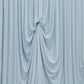 Dusty Blue Spandex Pre-Sewn Dramatic Drape Backdrop Curtain – 13ft × 20ft 4-Way Stretch Wrinkle-Free
