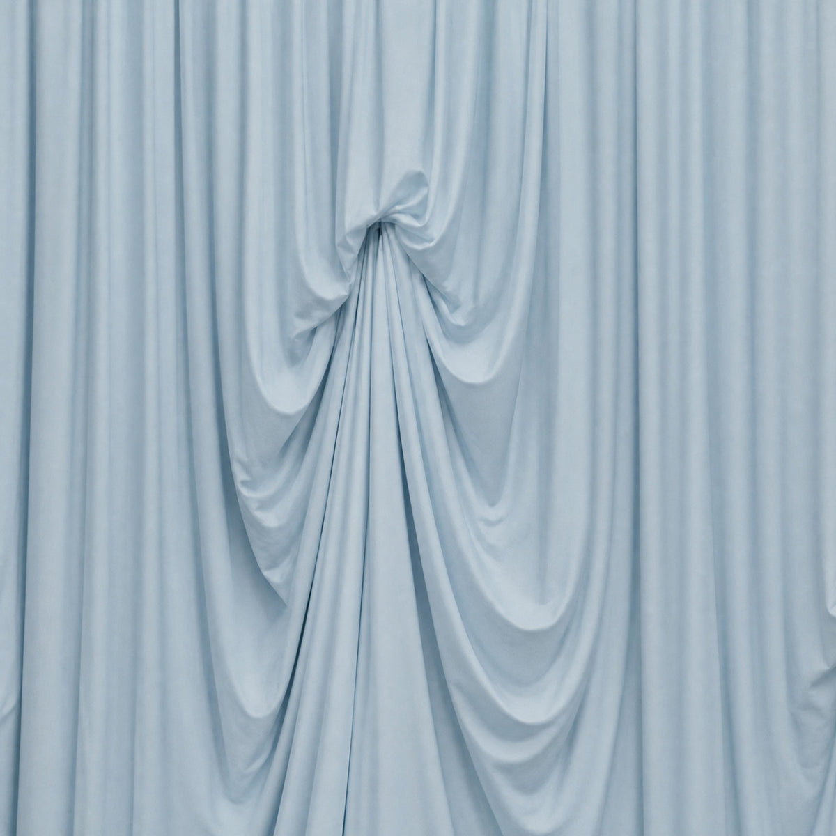 Dusty Blue Spandex Pre-Sewn Dramatic Drape Backdrop Curtain – 13ft × 20ft 4-Way Stretch Wrinkle-Free
