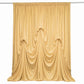 Champagne Spandex Pre-Sewn Dramatic Drape Backdrop Curtain – 13ft × 20ft 4-Way Stretch Wrinkle-Free 
