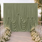 Dusty Sage Green Spandex Pre-Sewn Dramatic Drape Backdrop Curtain – 13ft × 20ft 4-Way Stretch Wrinkl