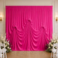 Fuchsia Spandex Pre-Sewn Dramatic Drape Backdrop Curtain – 13ft × 20ft 4-Way Stretch Wrinkle-Free 18