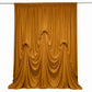 Gold Spandex Pre-Sewn Dramatic Drape Backdrop Curtain – 13ft × 20ft 4-Way Stretch Wrinkle-Free 180GS