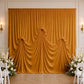 Gold Spandex Pre-Sewn Dramatic Drape Backdrop Curtain – 13ft × 20ft 4-Way Stretch Wrinkle-Free 180GS