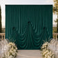 Hunter Emerald Green Spandex Pre-Sewn Dramatic Drape Backdrop Curtain – 13ft × 20ft 4-Way Stretch Wr
