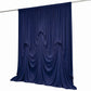 Navy Blue Spandex Pre-Sewn Dramatic Drape Backdrop Curtain – 13ft × 20ft 4-Way Stretch Wrinkle-Free 