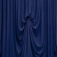 Navy Blue Spandex Pre-Sewn Dramatic Drape Backdrop Curtain – 13ft × 20ft 4-Way Stretch Wrinkle-Free 