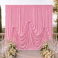 Pink Spandex Pre-Sewn Dramatic Drape Backdrop Curtain – 13ft × 20ft 4-Way Stretch Wrinkle-Free 180GS
