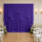 Purple Spandex Pre-Sewn Dramatic Drape Backdrop Curtain – 13ft × 20ft 4-Way Stretch Wrinkle-Free 180