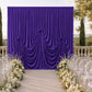 Purple Spandex Pre-Sewn Dramatic Drape Backdrop Curtain – 13ft × 20ft 4-Way Stretch Wrinkle-Free 180